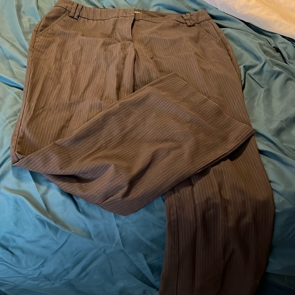 Gray pinstripe work pants bundle for a killer deal